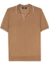 Wave fine-knit polo shirt